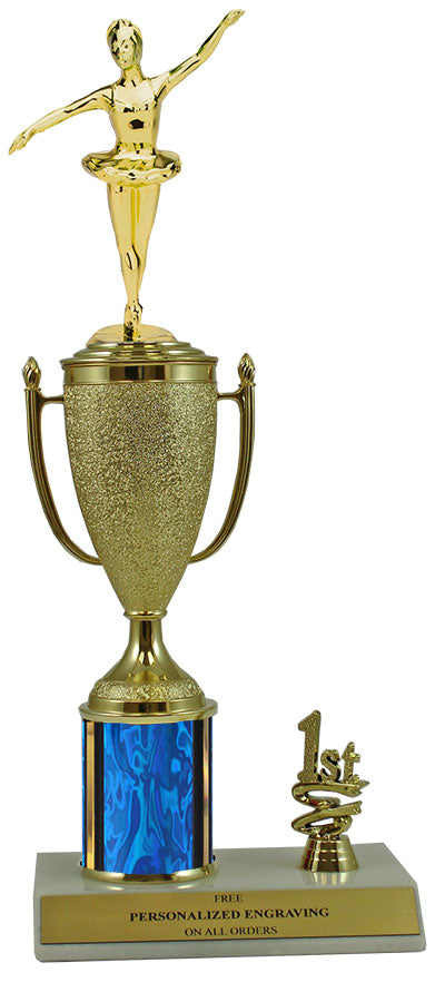 Elite Ballet 1st, 2nd and 3rd Place Award Cup & Column Trophy