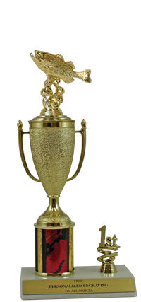 Elite Bass Fish 1st, 2nd and 3rd Place Award Cup & Column Trophy