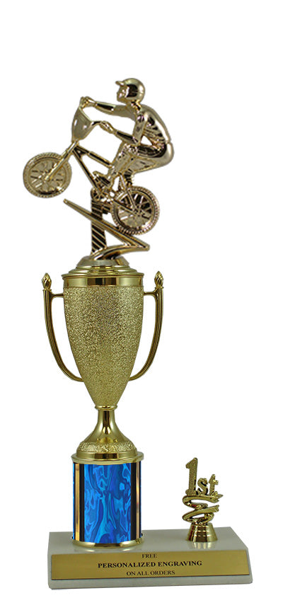 Elite BMX 1st, 2nd and 3rd Place Award Cup & Column Trophy