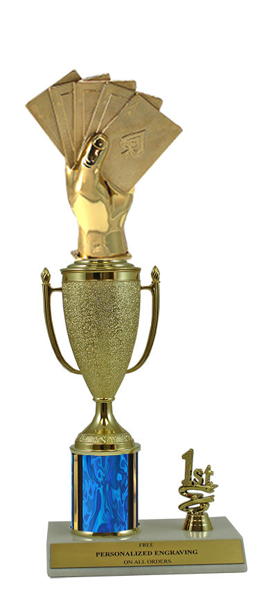 Elite Cards / Poker 1st, 2nd and 3rd Place Award Cup & Column Trophy