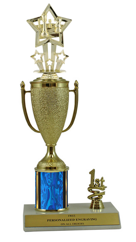 Elite Chess 1st, 2nd and 3rd Place Award Cup & Column Trophy