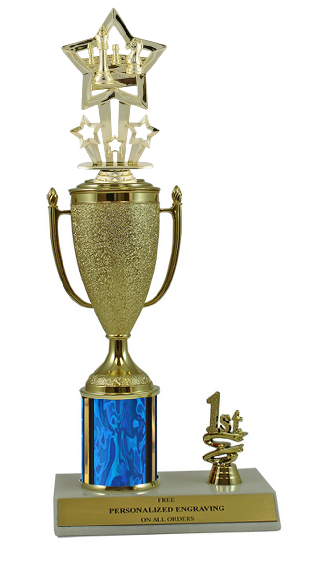 Elite Chess 1st, 2nd and 3rd Place Award Cup & Column Trophy
