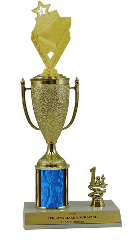 Elite Cornhole 1st, 2nd and 3rd Place Award Cup & Column Trophy