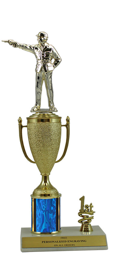 Elite Marksman 1st, 2nd and 3rd Place Award Cup & Column Trophy