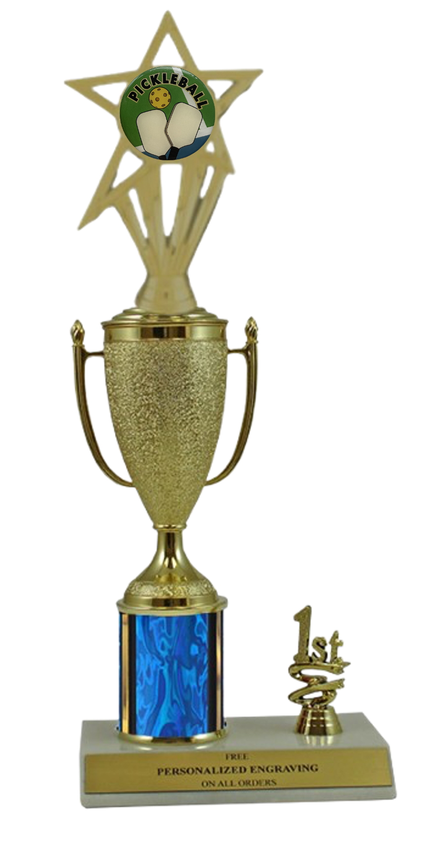 Elite Pickleball 1st, 2nd and 3rd Place Award Cup & Column Trophy