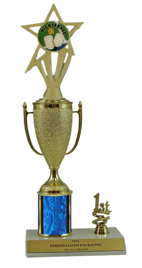 Elite Pickleball 1st, 2nd and 3rd Place Award Cup & Column Trophy