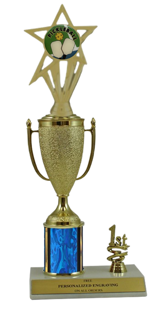 Elite Pickleball 1st, 2nd and 3rd Place Award Cup & Column Trophy