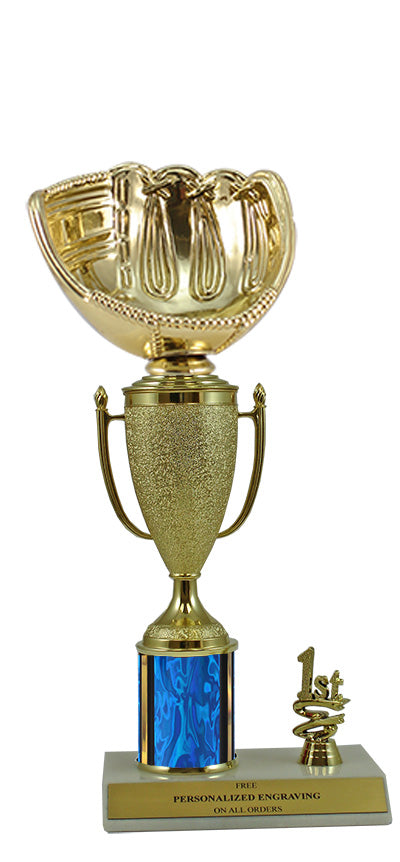 Elite Softball Glove 1st, 2nd and 3rd Place Award Cup & Column Trophy