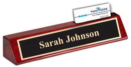 Desk Sign with Business Card Holder