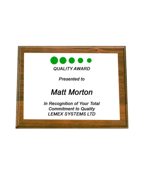 Solid Walnut Wall Plaque - 9" x 7"
