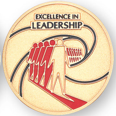 Excellence In Leadership Medal Insert (Etched)