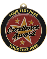 Excellence Insert Medal with Personalized Rim
