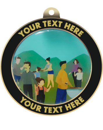 Family Reunion Insert Medal with Personalized Rim