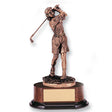 Female Golf Electroplated Bronze Trophy