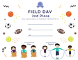 Field Day Award Certificate - 2nd Place - Free Template
