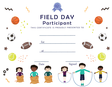 Field Day Award Certificate - Participant- Free Template