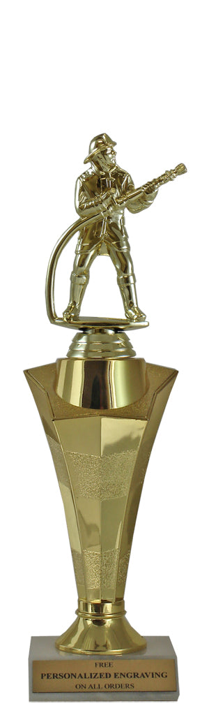 Firefighter Star Column Trophy