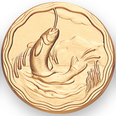 Fishing Litho Medal Insert