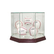 Five Baseball Glass Display Case