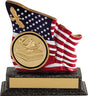 Resin American Flag Award with Subject Insert