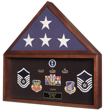 Flag Case with Medal Display