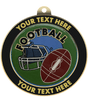 Football Insert Medal with Personalized Rim