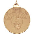 Football (Ball / Helmet Design) - 2 Inch Diamond Cut Edge Medal with Ribbon