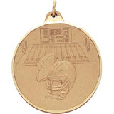 Football (Ball / Helmet Design) - 2 Inch Diamond Cut Edge Medal with Ribbon