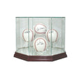 Four Baseball Glass Display Case