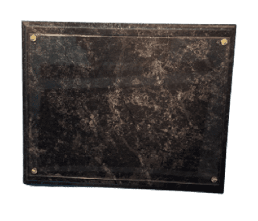 Frameless Black Marble Certificate Plaque