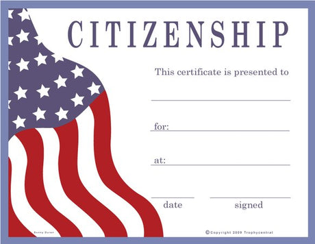 Citizenship Award Certificate - Free Template