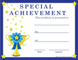 Special Achievement Award Certificate - Free Template