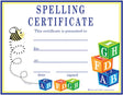 Spelling Award Certificate - Free Template