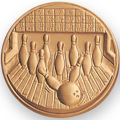 Bowling "Strike" (507397) Medal Litho Medal Insert