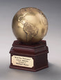 Globe Award on Walnut Base
