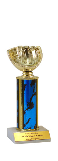 Baseball Glove Column Trophy