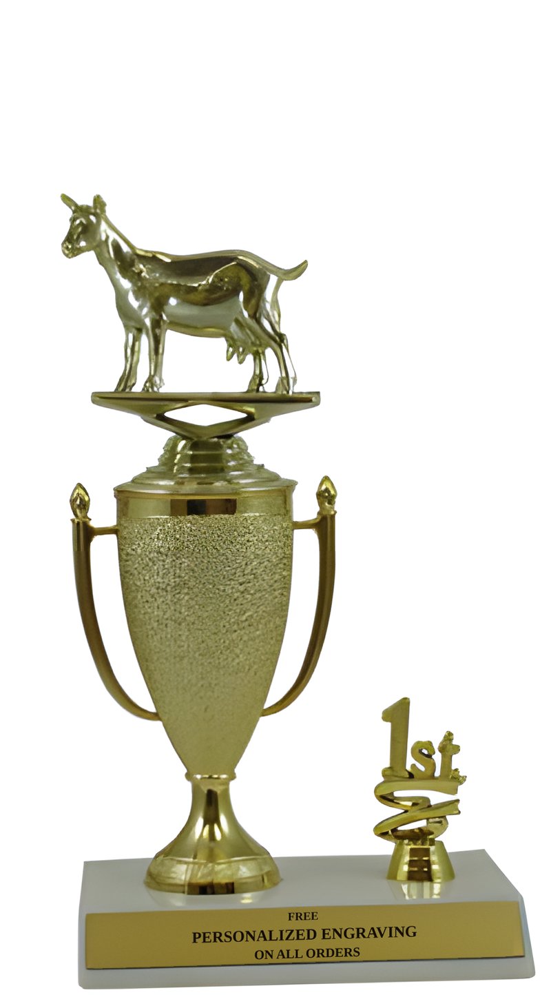 Goat 1st, 2nd and 3rd Place Award Cup Trophy