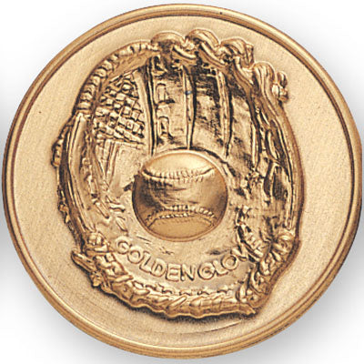 Golden Glove Baseball Litho Medal Insert