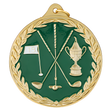 2 1/2" Color Golf Medal