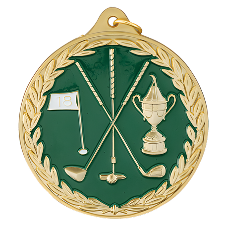 2 1/2" Color Golf Medal