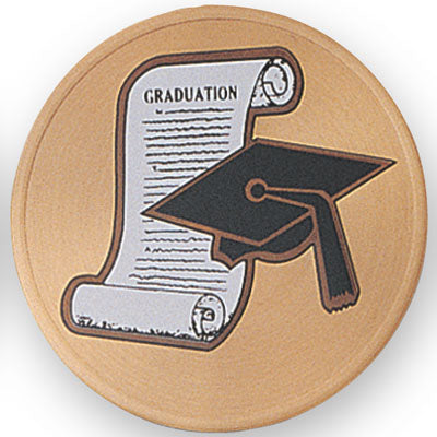 Graduation Diploma & Cap (493311) Litho Medal Insert