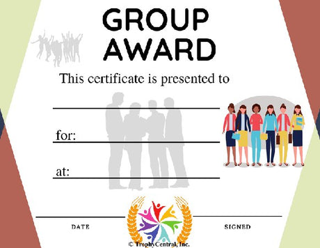 Group Award Certificate - Free Template