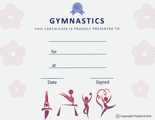 Gymnastics Certificate - Free Template