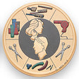 Hair Design Litho Medal Insert