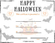 Halloween Certificate - Free Template