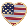 Heart Shaped Flag Pin