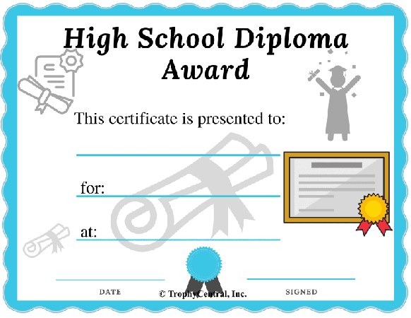 High School Diploma - Free Template