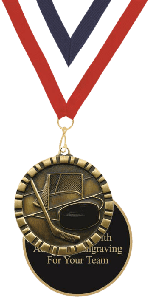 Hockey 3D Relief Medal