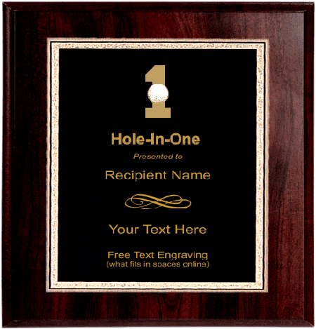 Hole-in-One Plaque