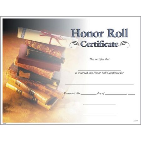 Honor Roll Award Certificate